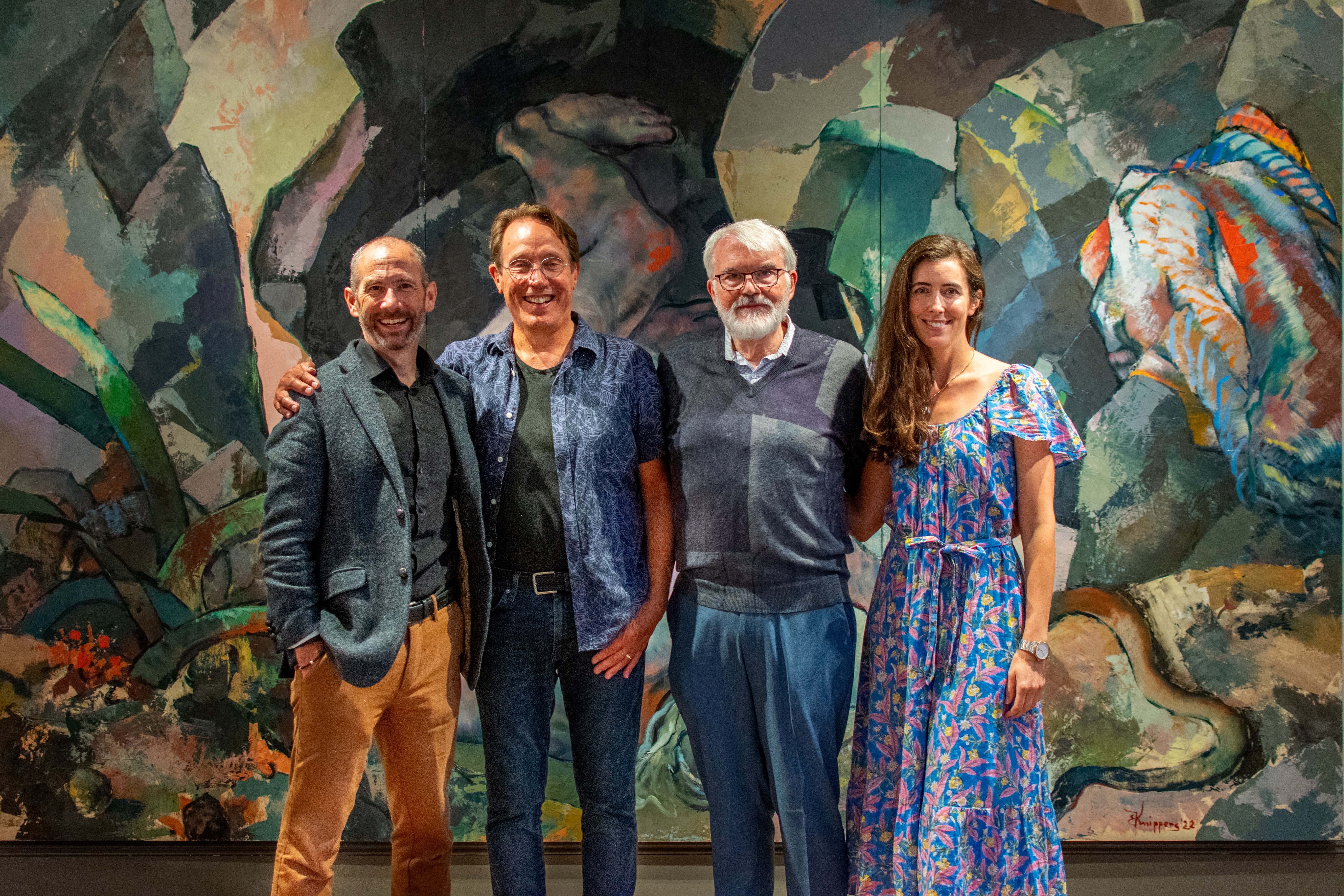 Brian Williams, Bruce Herman, Ed Knippers, and Kendall Cox at the gallery opening